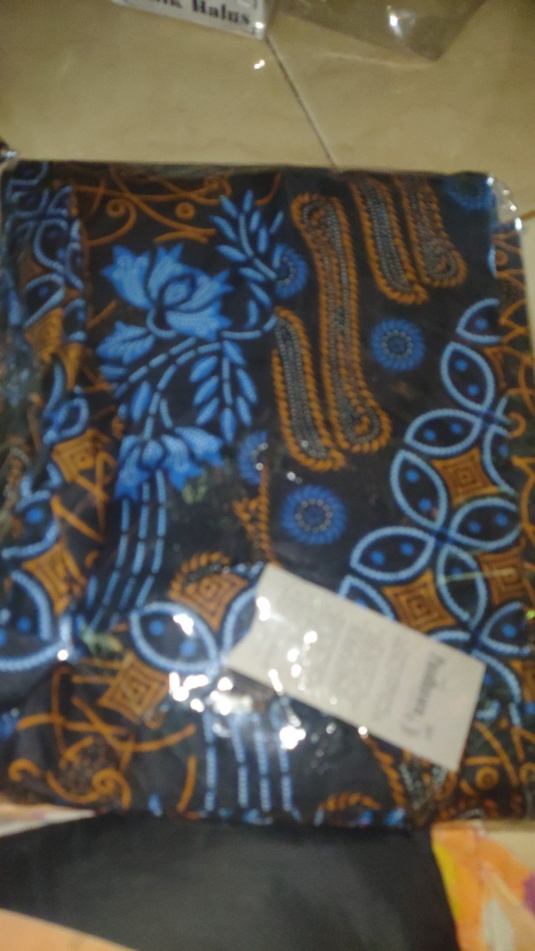 Batik Couple Keluarga Sania Ruffle Ori Ndoro Jowi Dnt Motif Seno Biru