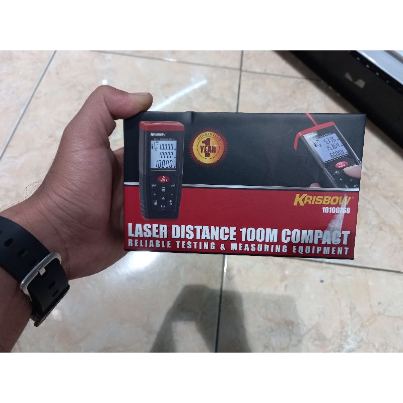 krisbow meteran laser digital 100 meter