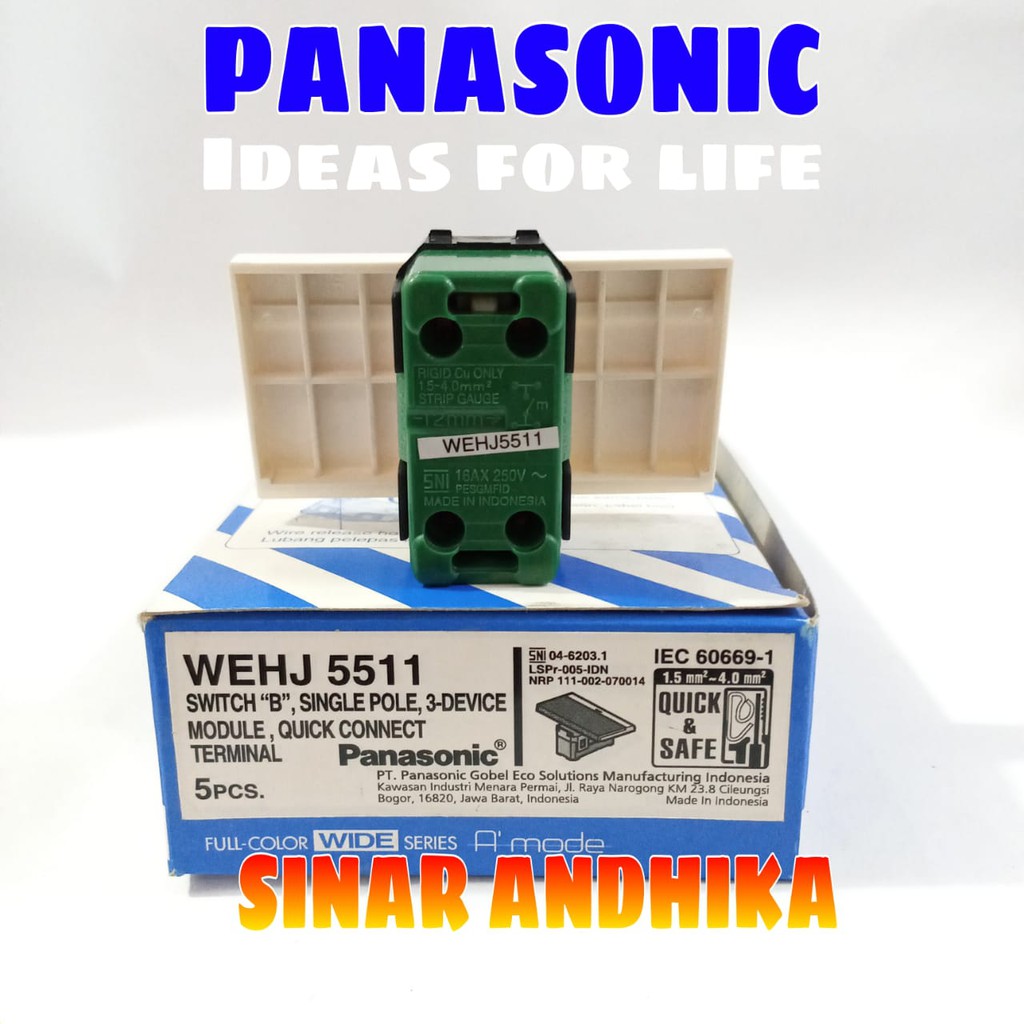 MATA SAKLAR BESAR 1 ARAH 3 DEVICE PUTIH A MODE PANASONIC WEHJ 5511