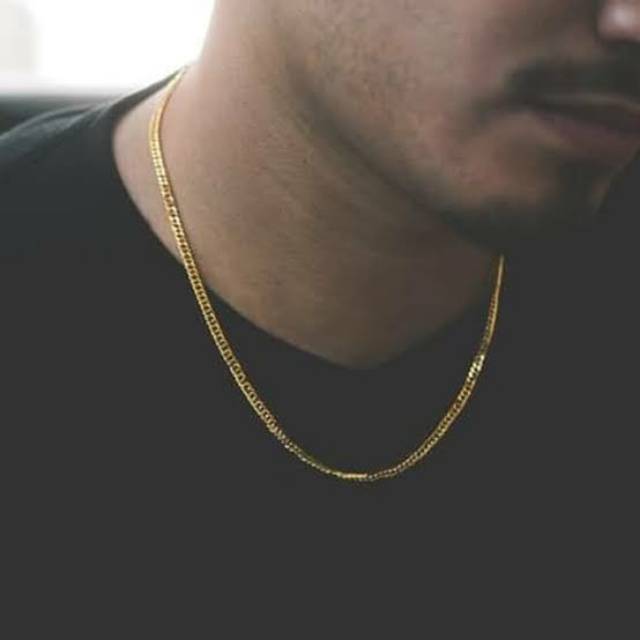 Kalung rantai emas titanium gold