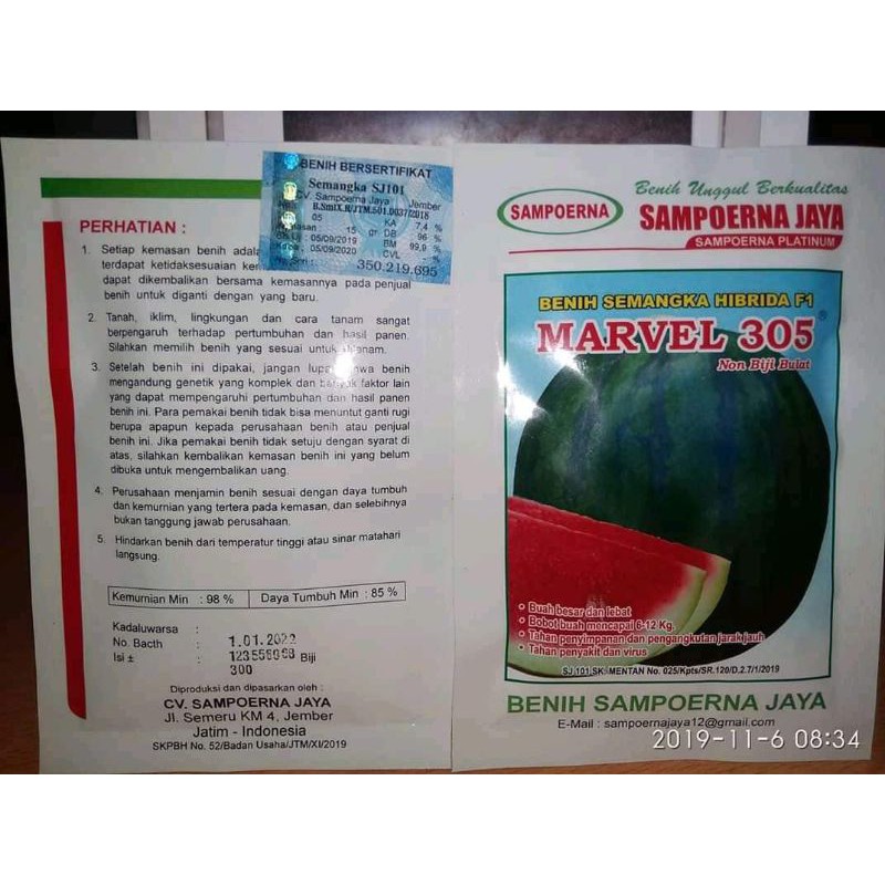 semangka non Biji Marvel f1