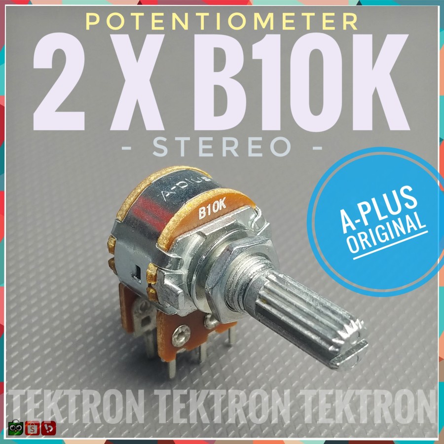 Potentiometer Aplus 2x B10K Potensio Asli Ori 10Kohm Stereo 10K