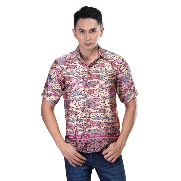 KEMEJA BATIK LENGAN PENDEK PRIA KASUAL BAJU FORMAL ORIGINAL 488