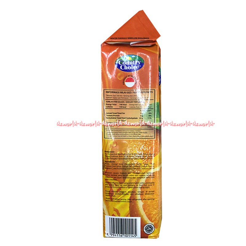 Country Choice 1L Jeruk Apel Mangga Buah Jambu Minuman Sari Buah Fruit UHT Siap Minum
