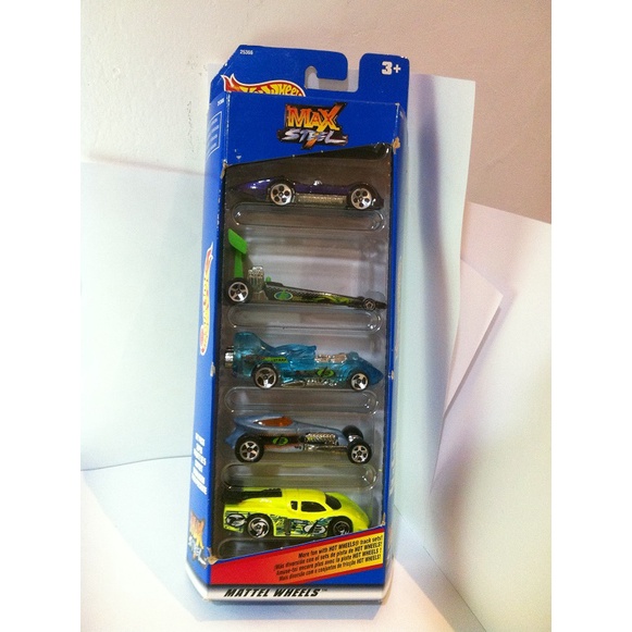 Hot Wheels Gift Pack. 2000 Max Steel 5-Pack - 25366. Turbolence-Dragster-Power Rocket-Sweet 16 II-GT