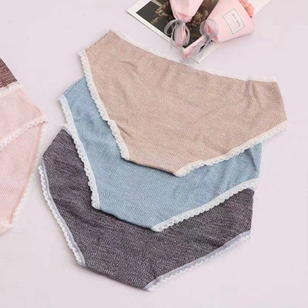 Celana dalam wanita Midi waist CD renda cewek Pakaian Dalam Seamless -1