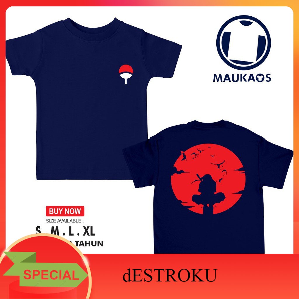 dESTROKU Kaos Anak Anime Naruto Itachi Uchiha Kill The Clan