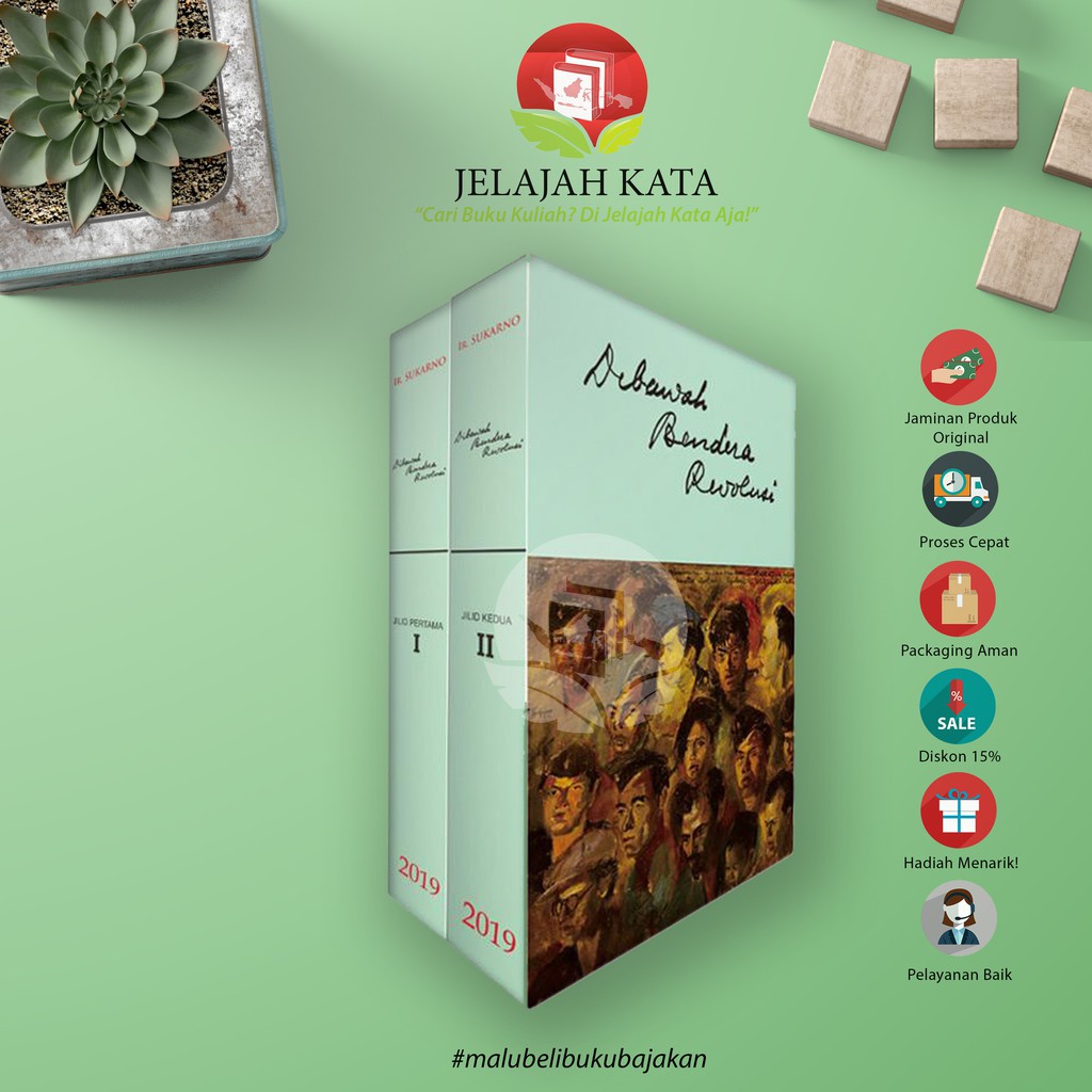 Buku BOXSET Di BAWAH BENDERA REVOLUSI JILID 1 DAN 2  - SOEKARNO
