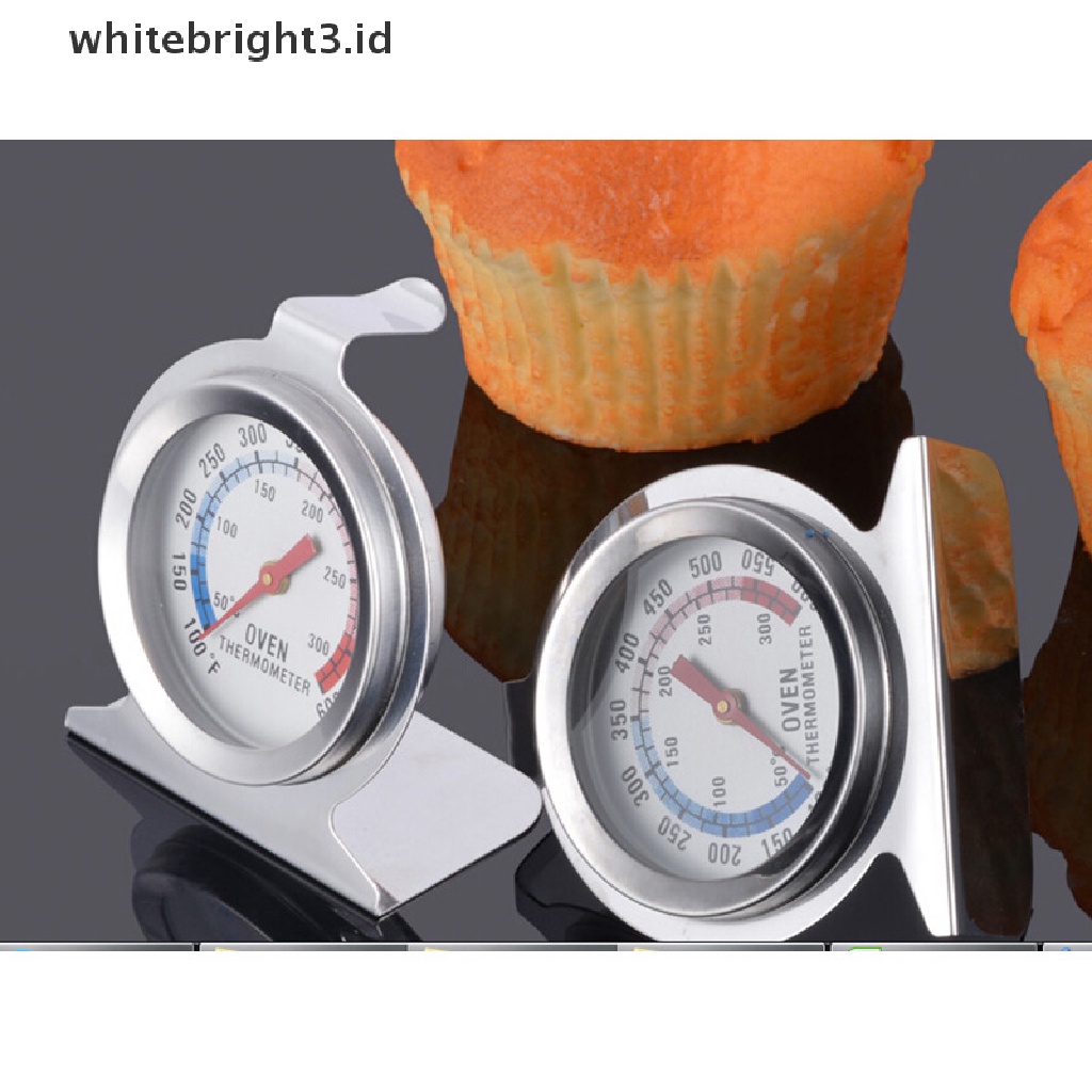 {whitebright3.id} Stainless Steel Oven Thermometer Temperature Gauge Home Kitchen Food Meat Case ,