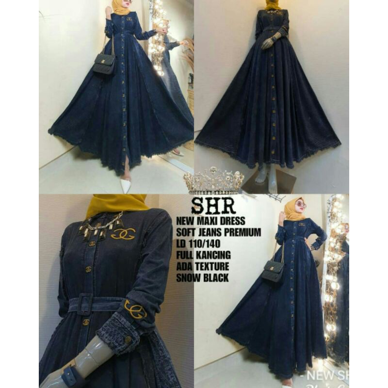 MAXI DRESS SOFT JEANS BY SHR ORIGINAL