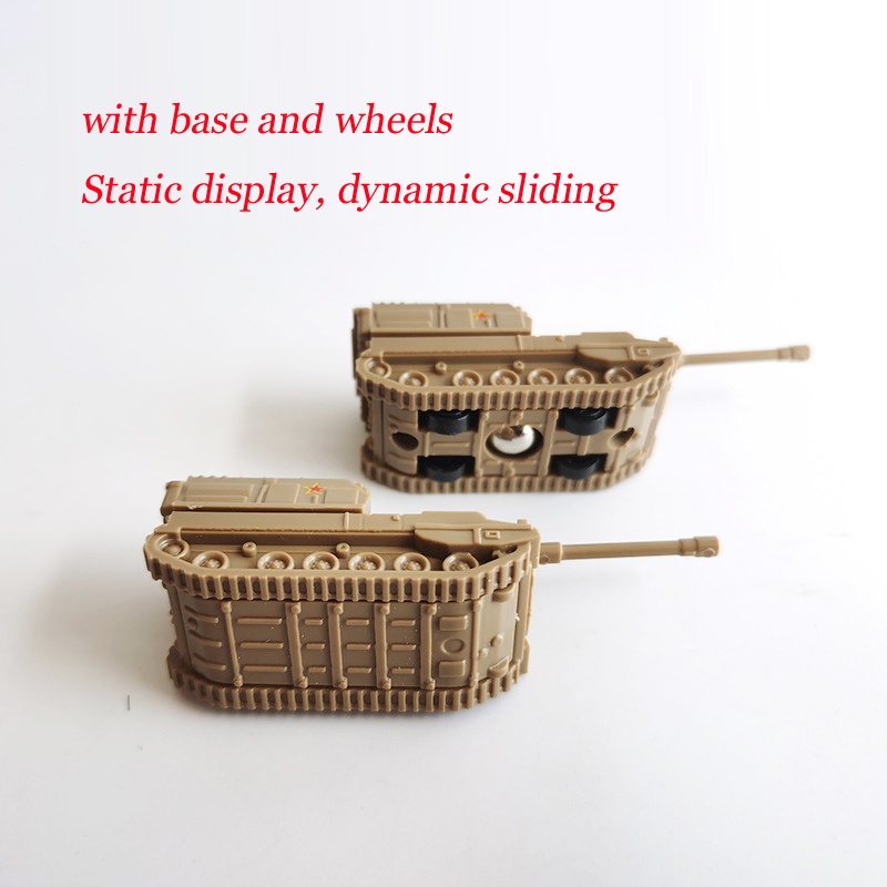 4pcs Mainan Model Tank Militer PLZ-05 Red Arrow 10 Mini Skala 1 / 144