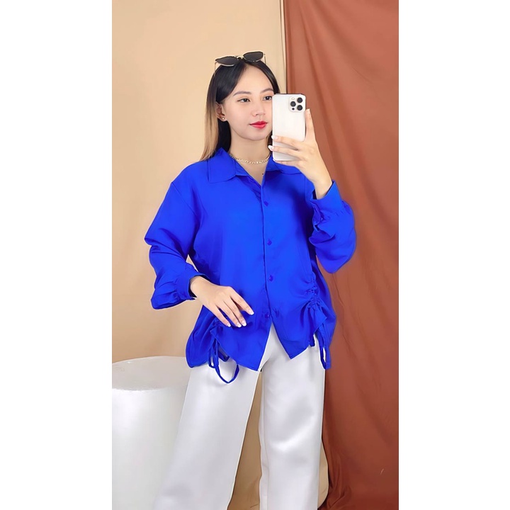 RX Fashion - SYIRIL SERIL TOP BLOUSE KEMEJA WANITA SERUT XXL / KEMEJA OVERSIZE NICAN / RYCIE SHIRT / KEMEJA SERUT VIRAL ATASAN BAJU WANITA - NN