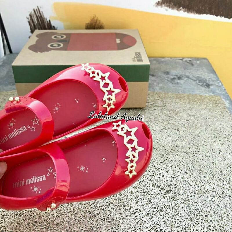 Sepatu Minimel Star Merah/sepatu anak melissa/sepatu jelly anak/sepatu melissa bintang