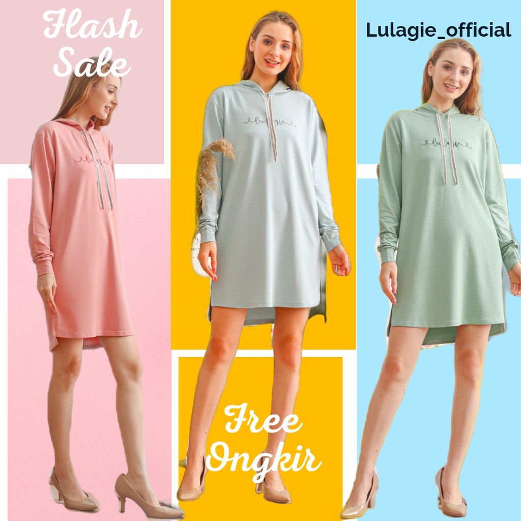 LULAGIE hodie dress/hodie style/hodie wanita kekinian /hodie untuk hijab