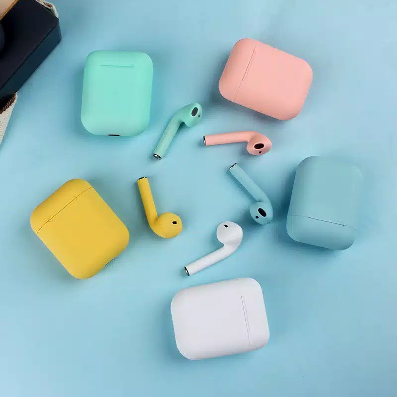 Inpods 12 TWS Earphone Bluetooth Wireless Earbud Macaron