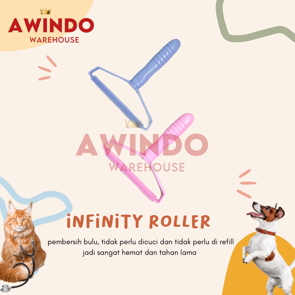 PEMBERSIH BULU INFINITY PLASTIK - Pembersih Bulu Hewan Kucing Anjing Kelinci