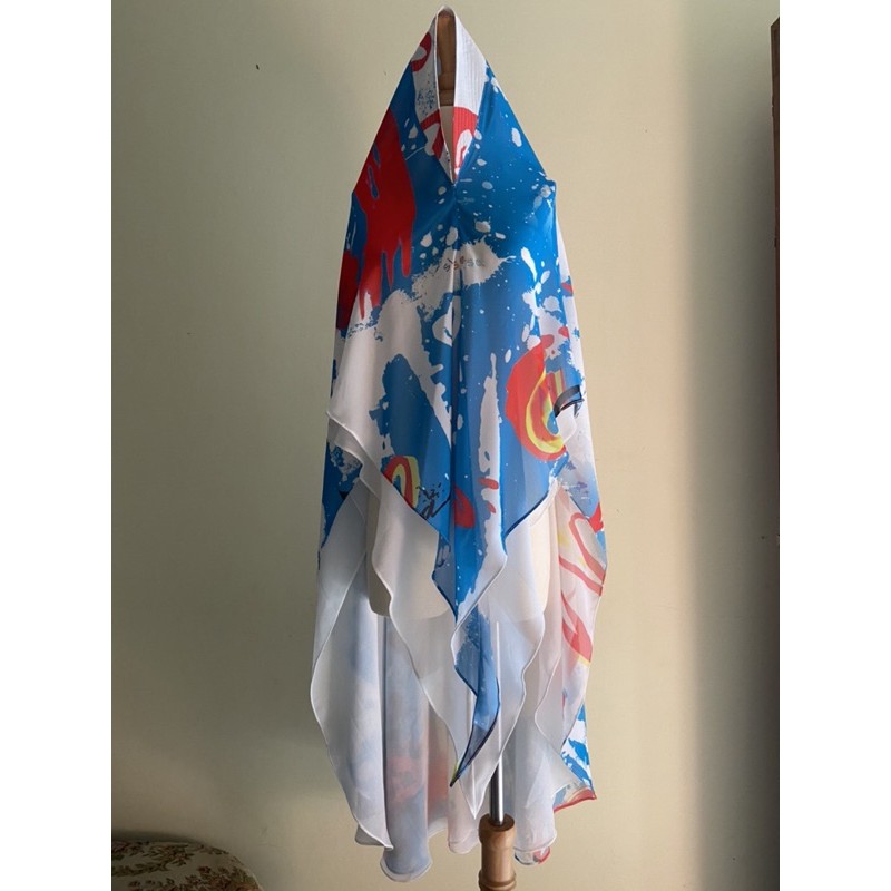 sold by wa Khimar graffiti Amazon blue Preloved sisesa