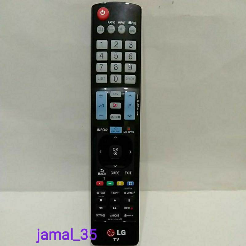 REMOTE REMOT TV LG SMART LED LCD HDTV 3D AKB73756504 ORIGINAL ASLI