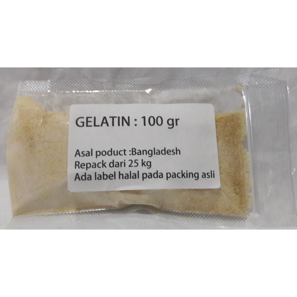 Jual Gelatin 100gr Gelatin Halal 100 gr Gelatin Bubuk Shopee
