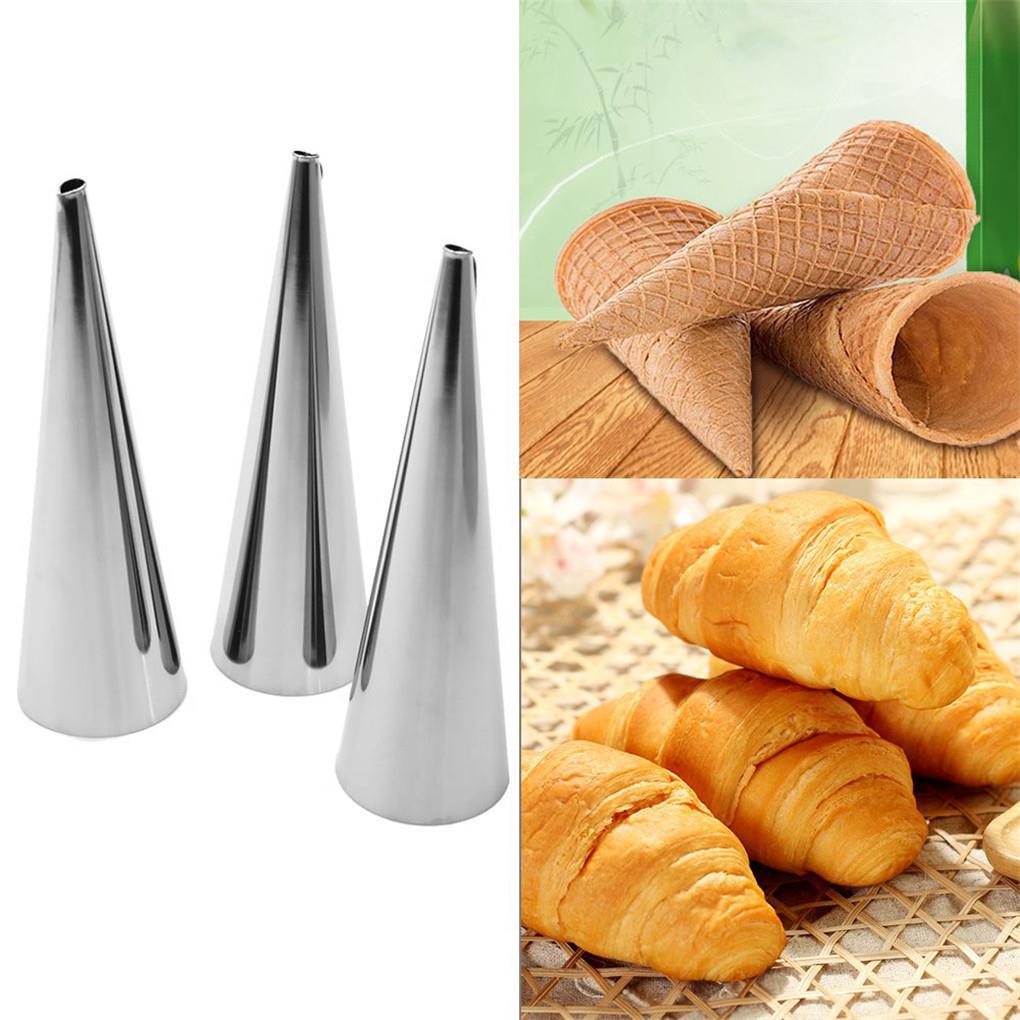 (house2020) Cetakan Kue Croissant Bentuk Kerucut Bahan Stainless Steel