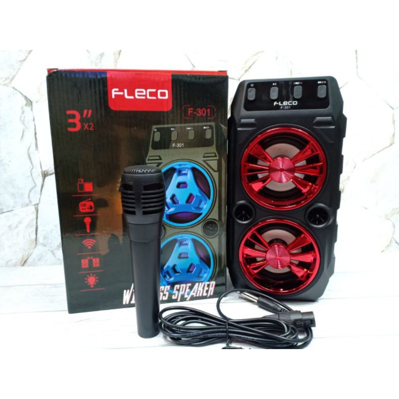 Speaker Bluetooth Wireless Fleco F-301 Free Mic//Speaker Wireless Murah Fleco F-310