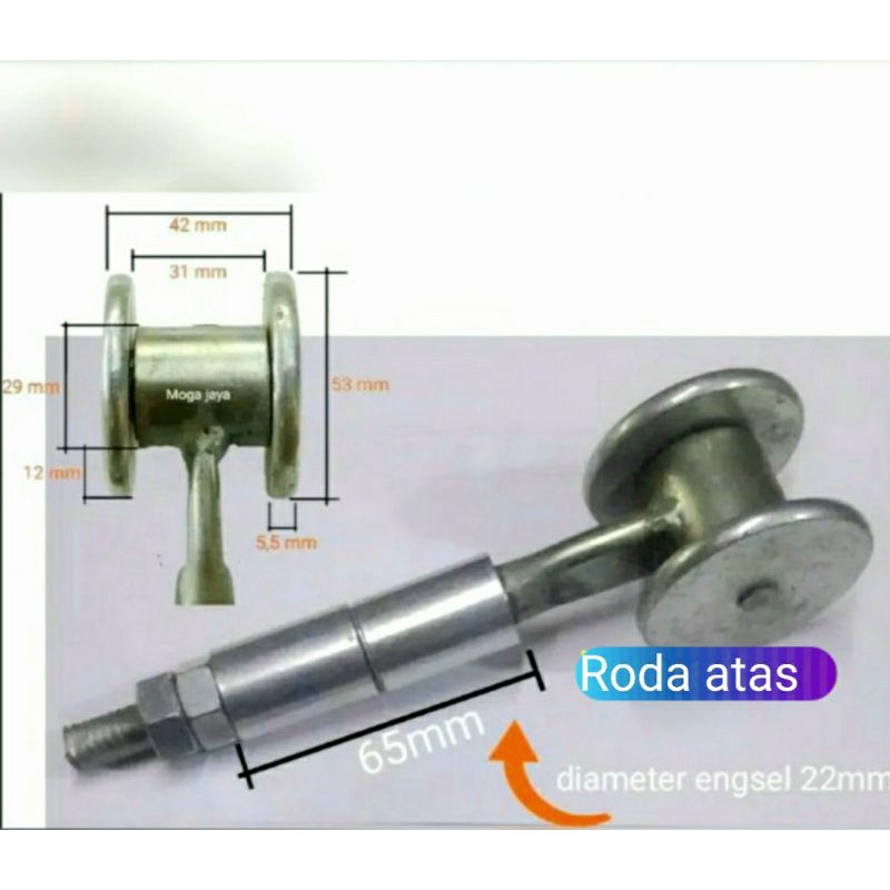 roda atas sleding lipat handerson pintu gebyok