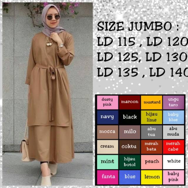 BAJU ATASAN UKURAN S/M/L/XL/XXL & JUMBO LD 115/LD 120/LD 125/LD 130/LD135/LD140 MUSLIM WANITA KEKINI