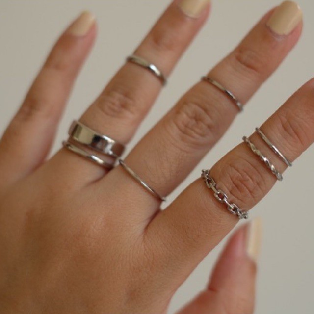 Goldstein SILVER set rings