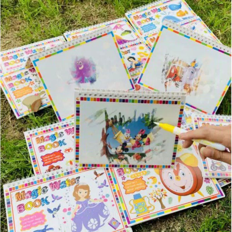 Magic Water Book Color Buku Mewarnai Menggambar Ajaib dengan Pena isi Ulang-1