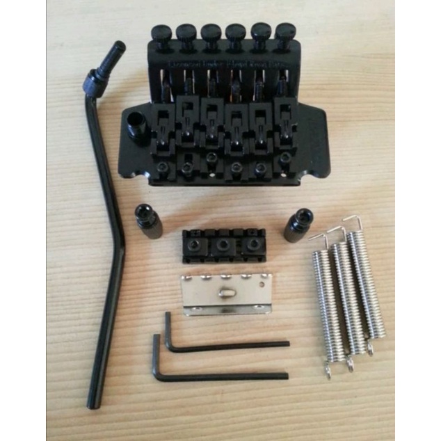 tremolo gitar Up Down Floyd Rose linc hitam