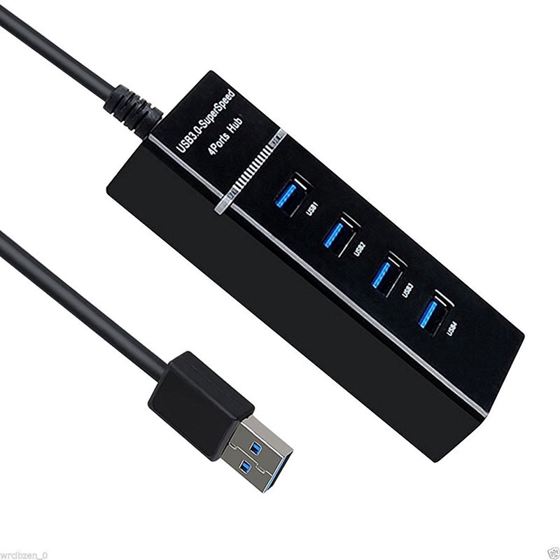 Hub Splitter 4 Port USB 3.0 Kecepatan Tinggi 5Gbps Dengan Indikator Built-in 3.0