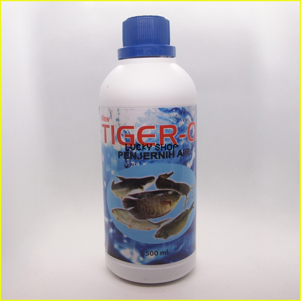 Tiger O2 500ml - Larutan Penjernih air kolam ikan Lele Gurame dll dan membunuh Bakteri