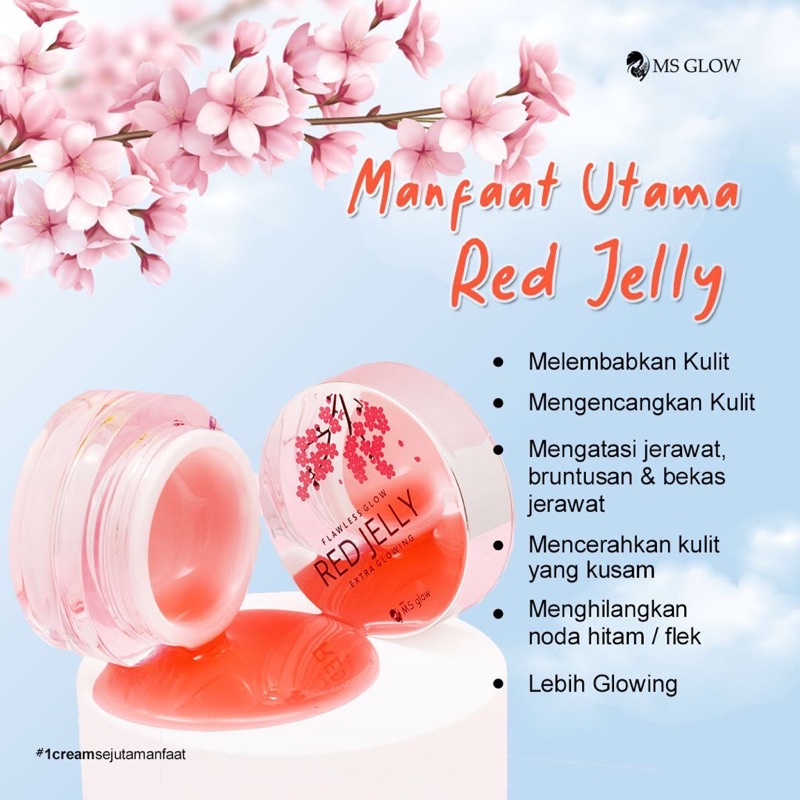 Ms Glow Red Jelly Flawless Glow Extra Glowing Exp 2025