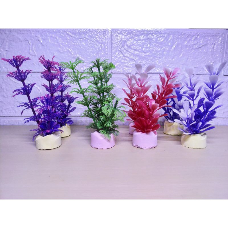 Tanaman Hias Plastik Aquarium / Tanaman Hias Plastik 1 Akar