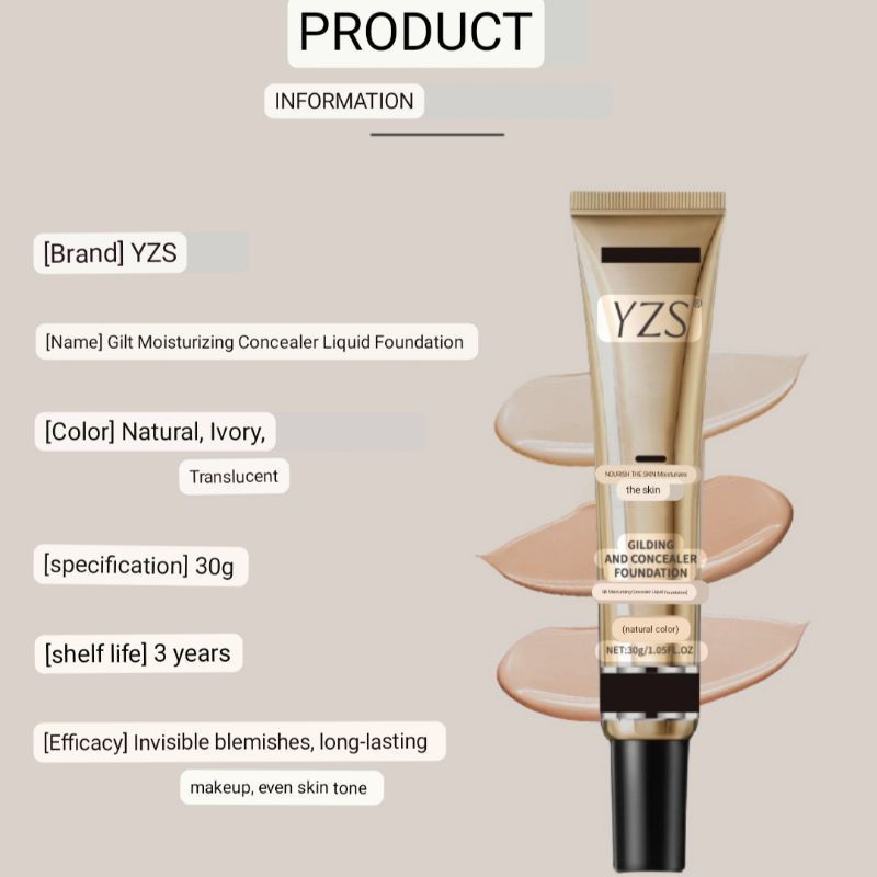 Medan Termurah Natural Concealer foundation and gilding YZS