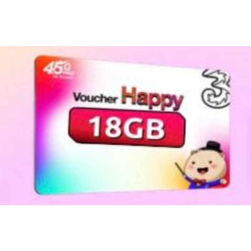 Voucher Tri Happy 18GB