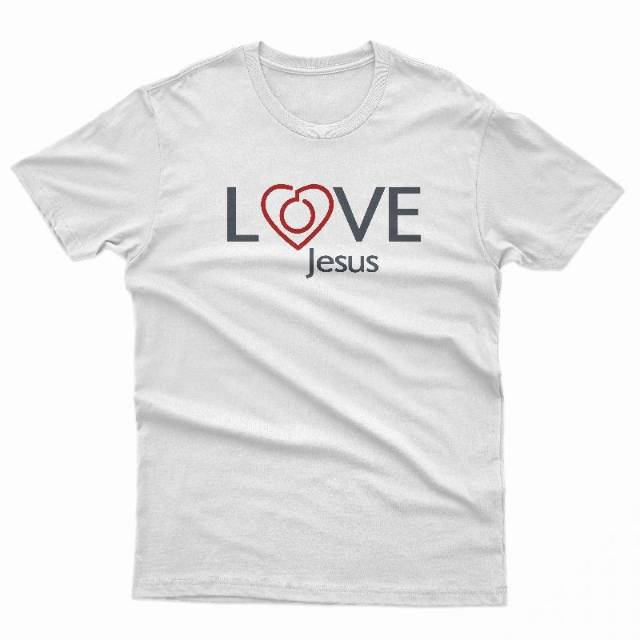 Kaos Rohani Kristen Wanita Pria Love Jesus