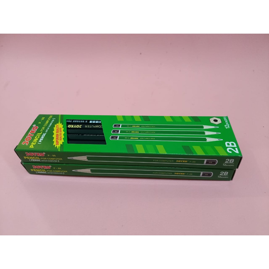 Promo Pensil 2B Joyko P - 88 Untuk Komputer Ujian Kualitas Super (1 Pack)