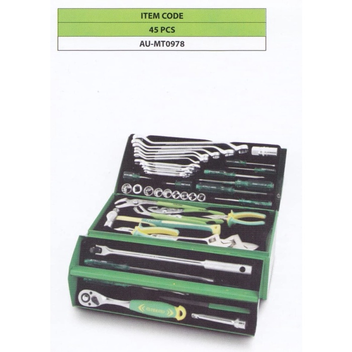 TOOL KIT AUTOMOTIVE SET 45 PCS TEKIRO (BESI) / MECHANIC TOOLS 45 PCS Tekiro Tool Set Tool Box Tekiro