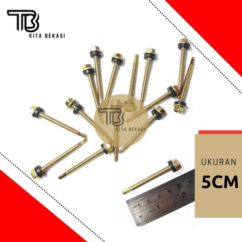 BAUT BAJA RINGAN 12x50 / BAUT ROOFING 12 x 50 (5cm) / SKRUP BAJA RINGAN 5 CM / RUFING 5 CM / ROOFING
