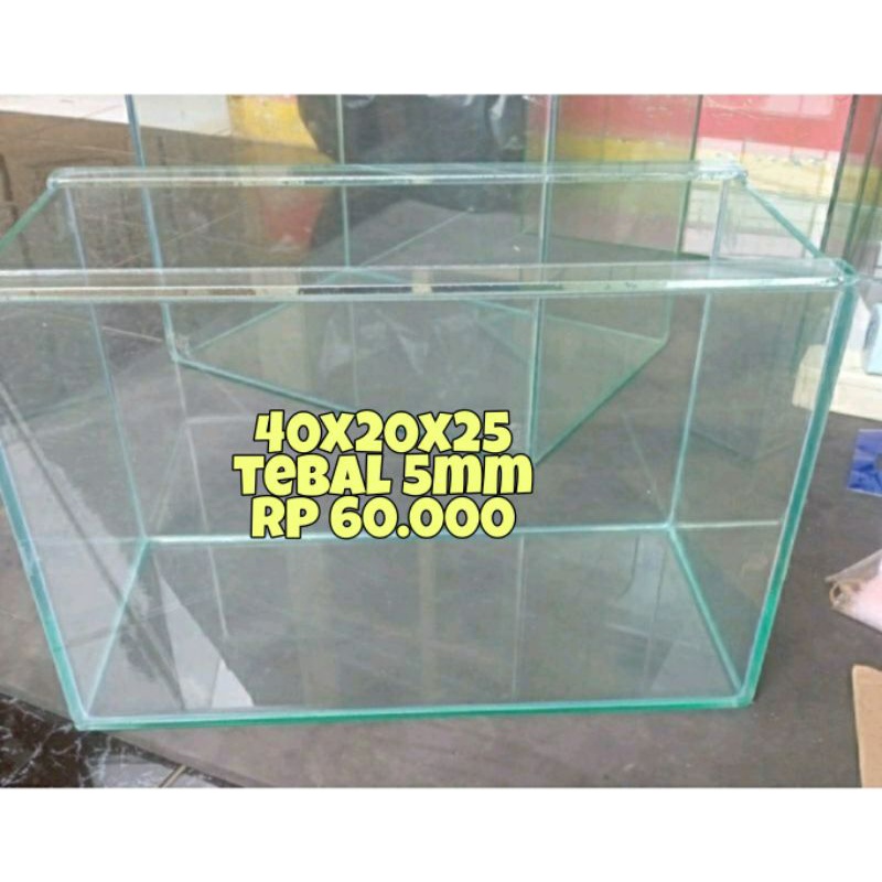 aquarium 40x20x25 aquarium polos aquarium kaca