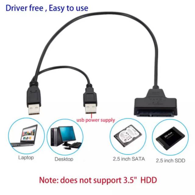 KABEL USB 2.0 TO SATA 2,5 INCH