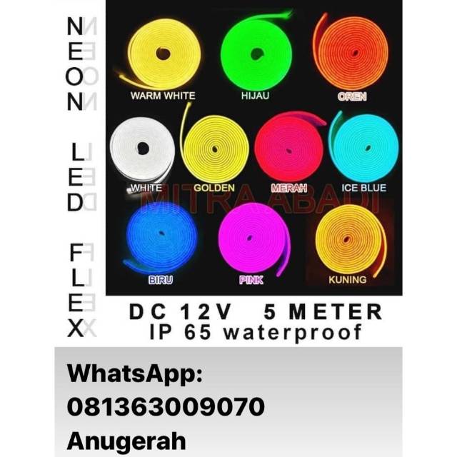 Led strip Neon Flex 12v per 5 meter