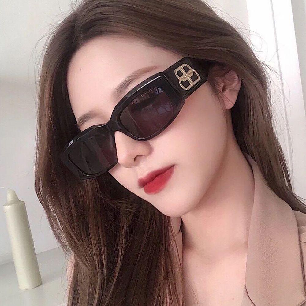 [Elegan] Square Sunglasses Retro Kacamata Anti Radiasi Kaca Mata Anti Radiasi Untuk Wanita Double B UV Protection Korea Perempuan Pria Kacamata Wanita Kacamata