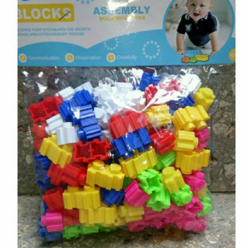 LB 4 mainan anak edukasi lego block isi banyak/ ASSEMBLY BUILDING BLOCKS PUZZLE CREATIVE