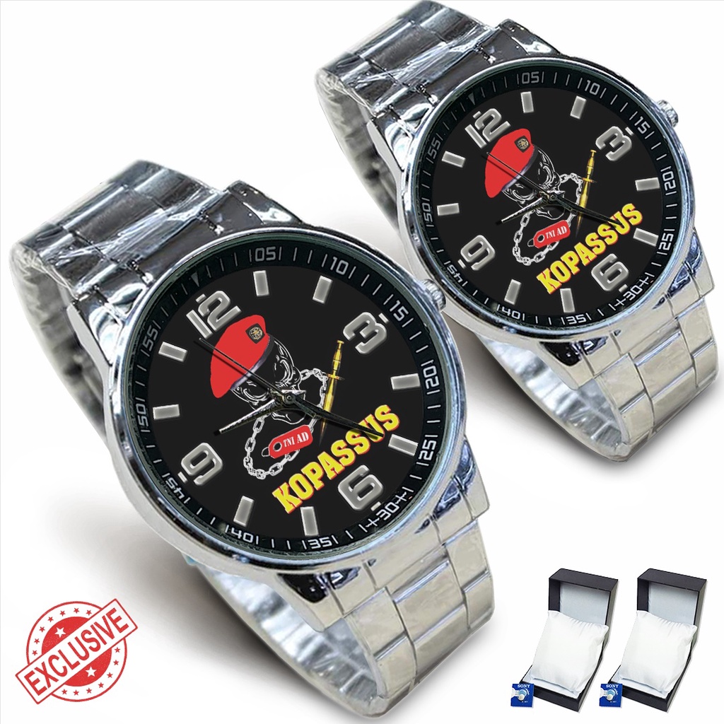 Jam Tangan Rantai Couple KOPASSUS TNI AD - 3 (Limited Edition)