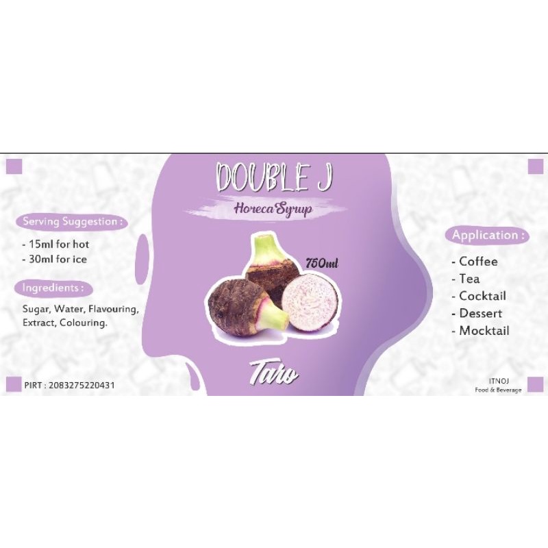 

Double J Horeka Syrup (Taro)