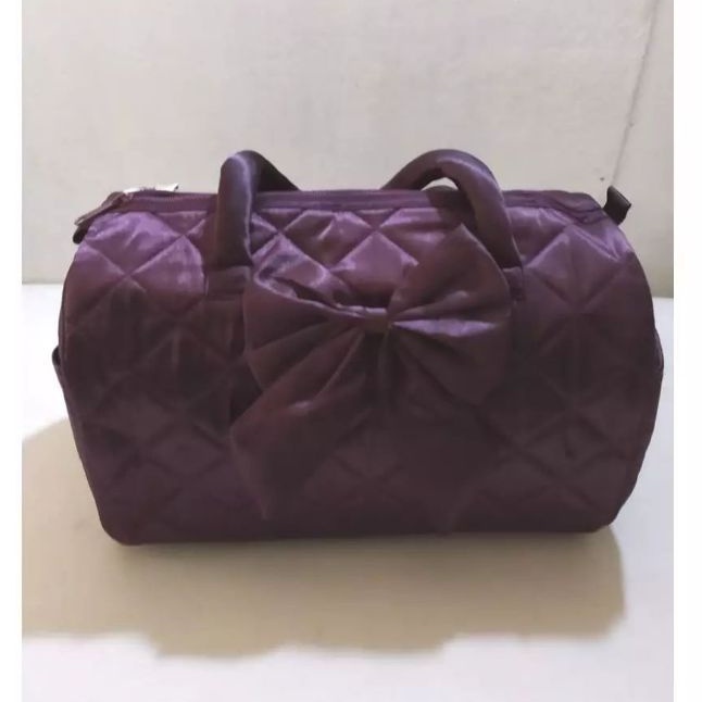 (Preloved) Tas kain merk Naraya Thailand warna ungu tua