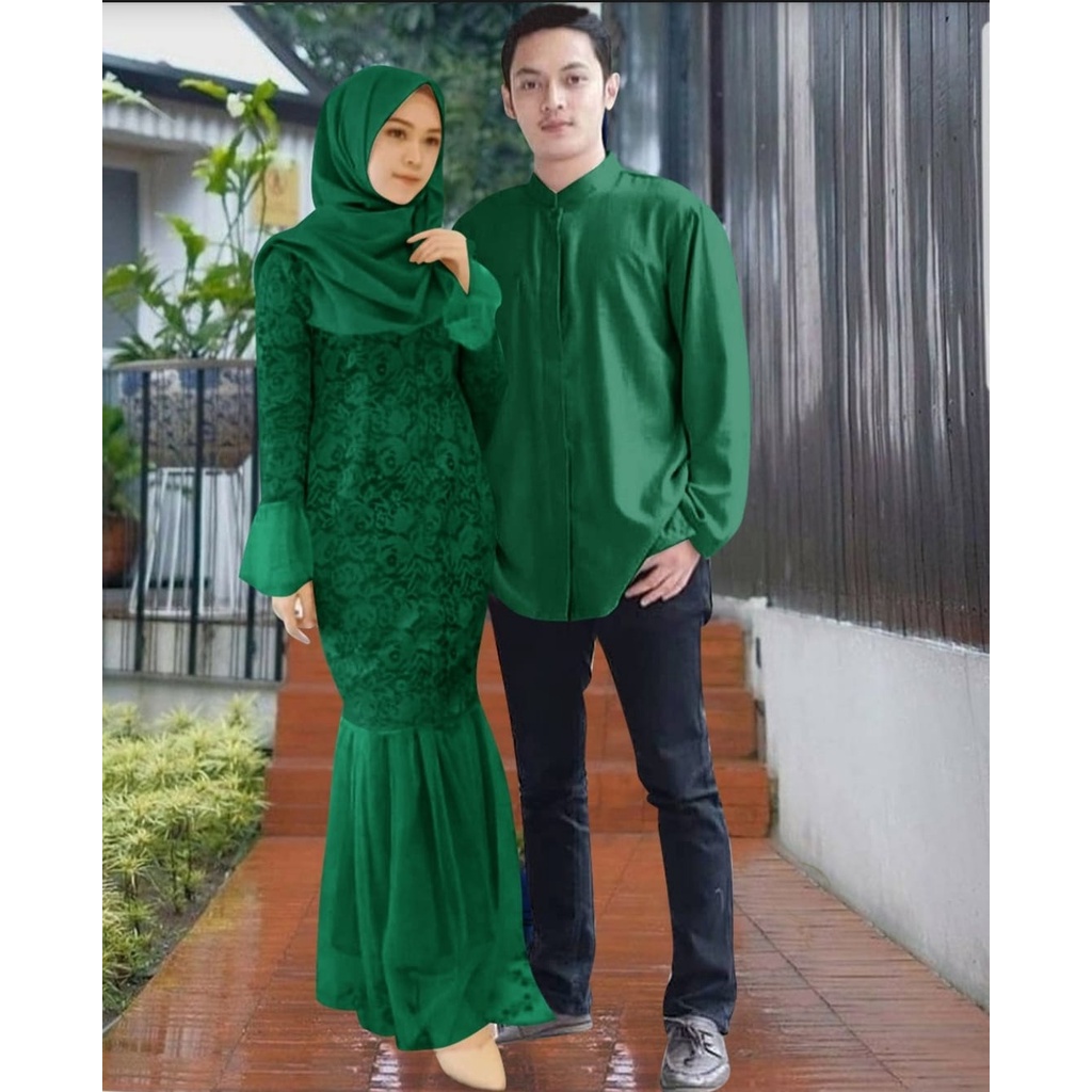 CP CHRISTALIA FASHION PAKAIAN PASANGAN COUPLE KEMEJA DAN GAMIS MAXY FEHM