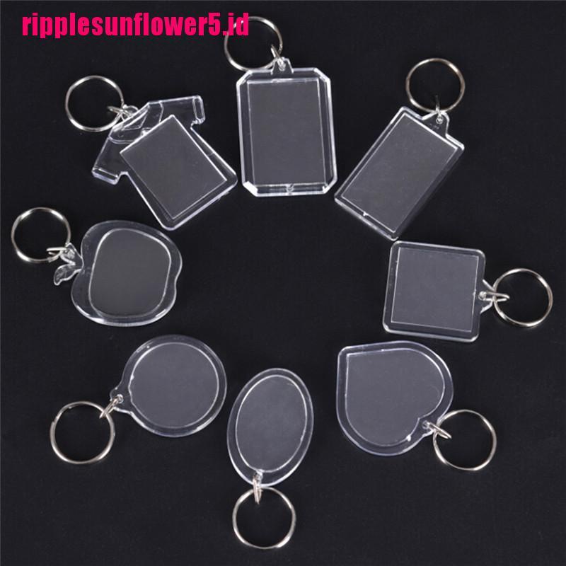 # Kaos T-Shirt Wanita Lengan Pendek Motif Print #5pcs Gantungan Kunci Bingkai Foto Kosong Transparan